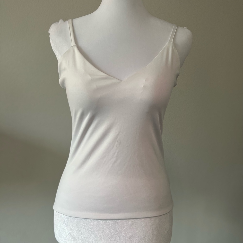 No Boundaries Cream V-Neck Spaghetti Strap Camisole